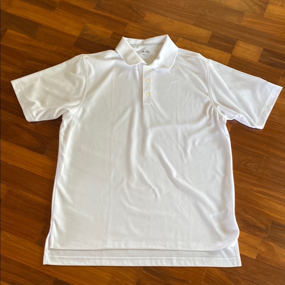 Men's Adidas White Polo Shirt